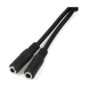 StarTech.com Adaptador de Auriculares con Micrófono Mini-Jack 3,5mm 4 pines a Conectores Separados de Auriculares y de Micrófono