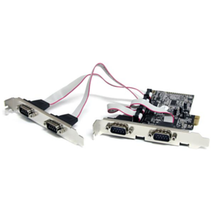 StarTech.com Tarjeta Adaptadora PCI Express PCIe de 4 Puertos Serie RS232 UART 16550 Serial DB9