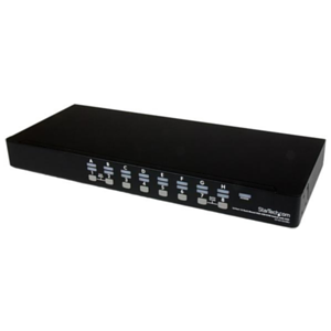 StarTech.com Conmutador Switch KVM 1U OSD y Cables 16 puertos USB A Vídeo VGA HD15