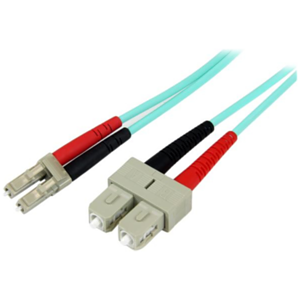 StarTech.com Cable Patch de Fibra LSZH Duplex Multimodo Aqua 50/125 10 Gb 2m LC - SC