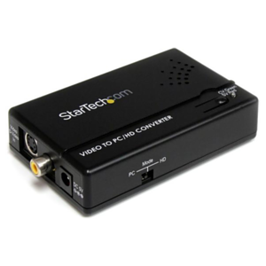 StarTech.com Adaptador Conversor de S-Video - Video Compuesto y por Componentes RCA a VGA