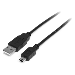StarTech.com Cable USB de 2m para Cámara - 1x USB A Macho - 1x Mini USB B Macho - Adaptador Negro