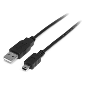 StarTech.com Cable USB de 50cm para Cámara - 1x USB A Macho - 1x Mini USB B Macho - Adaptador Negro