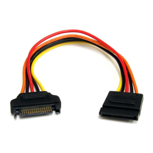 StarTech.com Cable de 20cm de Extensión de Alimentación Corriente SATA - 15 pines