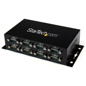 StarTech.com Adaptador Hub Concentrador USB a 8 Puertos Serie RS232 Industrial Montaje en Pared Riel DIN