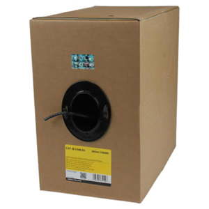 StarTech.com Rollo Bobina de 304,8m de Cable de Red Sólido Bulk a Granel UTP Cat5e Negro Certificado CMR (Riser)