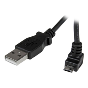 StarTech.com Cable Adaptador 1m USB A Macho a Micro USB B Macho Acodado en Ángulo hacia Arriba para Teléfono Móvil