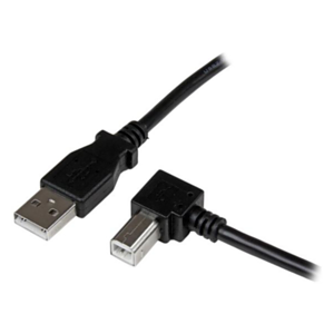 StarTech.com Cable Adaptador USB 1m para Impresora Acodado - 1x USB A Macho - 1x USB B Macho en Ángulo Derecho