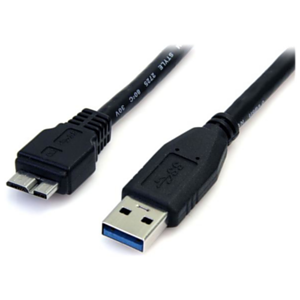 StarTech.com Cable 50cm USB 3.0 Super Speed SS Micro USB B Macho a USB A Macho Adaptador - Negro