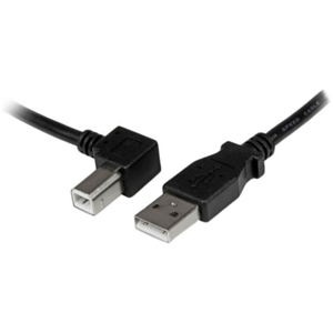StarTech.com Cable Adaptador USB 1m para Impresora Acodado - 1x USB A Macho - 1x USB B Macho en Ángulo Izquierdo