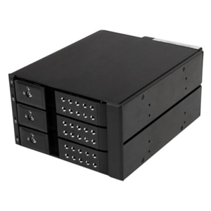 StarTech.com Rack Móvil Backplane con 3 Bahías Hot Swap de 3,5" sin Bandeja SAS SATA - de Intercambio en Caliente