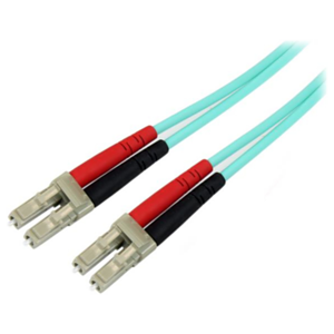 StarTech.com Cable de Fibra Óptica Patch de 10Gb Multimodo 50/125 Dúplex LSZH LC a LC de 10m – Aqua