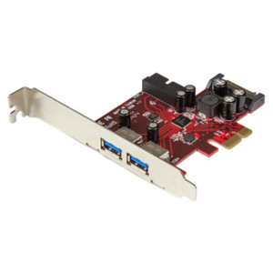 StarTech.com Adaptador tarjeta PCI Express de 2 puertos externos 2 internos USB 3.0 con alimentación SATA