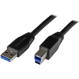 StarTech.com Cable Activo USB 3.0 SuperSpeed de 5 metros - A Macho a B Macho
