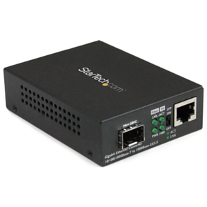 StarTech.com Conversor de Medios Ethernet Gigabit a Fibra con SFP abierto