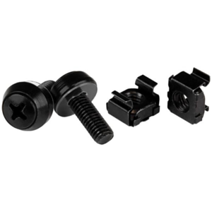 StarTech.com Paquete de 100 Tornillos y Tuercas Enjauladas Cage Nuts M6x12mm - Negro