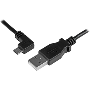 StarTech.com Cable de 1m Micro USB con conector acodado a la izquierda - Cable de Carga y Sincronización
