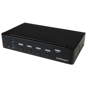 StarTech.com Switch Conmutador KVM de 4 Puertos DisplayPort 4K con USB 3.0
