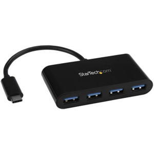 StarTech.com HB30C4AB hub de interfaz USB 3.2 Gen 1 (3.1 Gen 1) Type-C 5000 Mbit/s Negro
