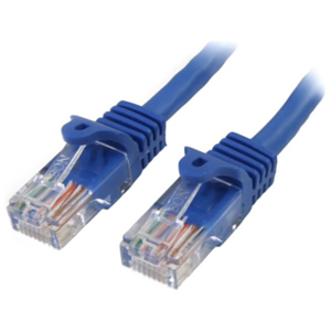 StarTech.com Cable de Red de 0,5m Azul Cat5e Ethernet RJ45 sin Enganches