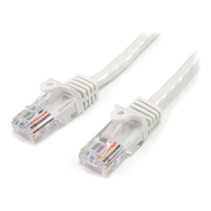 StarTech.com Cable de Red de 0,5m Blanco Cat5e Ethernet RJ45 sin Enganches