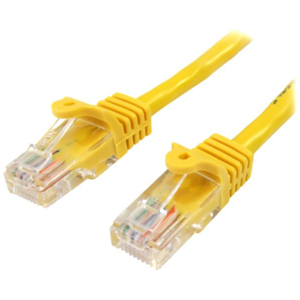 StarTech.com Cable de Red de 0,5m Amarillo Cat5e Ethernet RJ45 sin Enganches