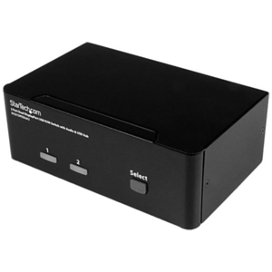 StarTech.com Switch Conmutador KVM de 2 Puertos DisplayPort - 4K 60Hz