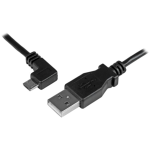 StarTech.com Cable de 0,5m Micro USB Acodado a la Izquierda para Carga y Sincronización de Smartphones o Tablets