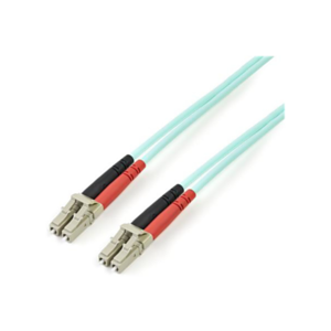 StarTech.com Cable de 3m de Fibra Óptica Dúplex Multimodo OM4 de 100Gb 50/125 LSZH LC a LC - Aguamarina
