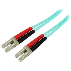 StarTech.com Cable de 5m de Fibra Óptica Dúplex Multimodo OM4 de 100Gb 50/125 LSZH LC a LC - Aguamarina