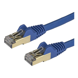 StarTech.com Cable de 1m de Red Ethernet RJ45 Cat6a Blindado STP - Cable sin Enganche Snagless - Azul