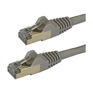 StarTech.com Cable de 1m de Red Ethernet RJ45 Cat6a Blindado STP - Cable sin Enganche Snagless - Gris