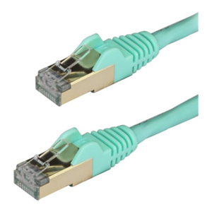 StarTech.com Cable de 2m de Red Ethernet RJ45 Cat6a Blindado STP - Cable sin Enganche Snagless - Aguamarina