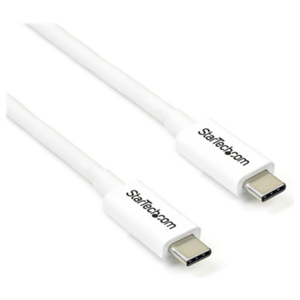 StarTech.com Cable de 2m Thunderbolt 3 Blanco - Cable Compatible con USB-C y DisplayPort - USB Tipo C