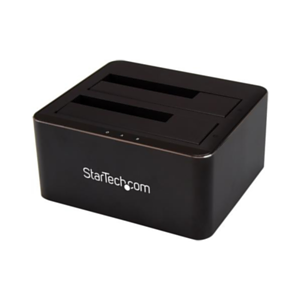 StarTech.com Docking Station USB 3.0 de 2 Bahías SATA de 2,5 o 3,5 Pulgadas para SSD o Disco Duro Base de Conexión para Unidades