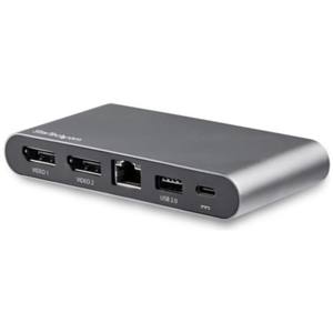 StarTech.com Adaptador Multipuertos USB-C para Doble Monitor - 2 x 4K DP - PD 3.0 de 100W - Docking Station USB Tipo C