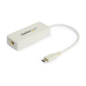 StarTech.com Adaptador de Red Ethernet USB-C con un Puerto USB 3.0 - Blanco