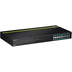 Trendnet TPE-TG160G switch No administrado L2 Gigabit Ethernet (10/100/1000) Negro 1U Energía sobre Ethernet (PoE)
