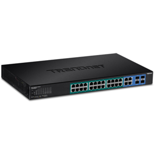Trendnet TPE-5028WS switch Gestionado Gigabit Ethernet (10/100/1000) Negro 1U Energía sobre Ethernet (PoE)