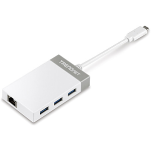 Trendnet TUC-ETGH3 hub de interfaz USB 3.2 Gen 1 (3.1 Gen 1) Type-C 5000 Mbit/s Gris, Blanco