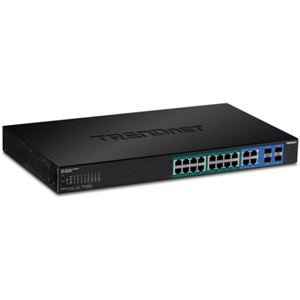 Trendnet TPE-1620WSF switch Gestionado L2/L3 Gigabit Ethernet (10/100/1000) Negro 1U Energía sobre Ethernet (PoE)