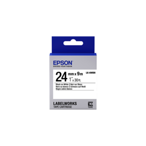 Epson Cinta estándar - LK-6WBN estándar negra/blanca 24/9