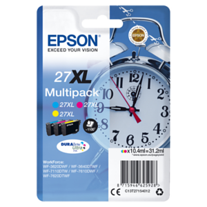 Epson Alarm clock Multipack 3-colour 27XL DURABrite Ultra Ink