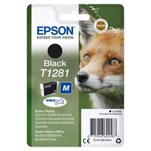 Epson Fox Cartucho T1281 negro (etiqueta RF) Epson Fox Cartucho T1281 negro (etiqueta RF)