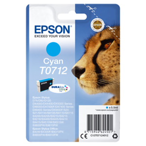 Epson Cheetah Cartucho T0712 cian (etiqueta RF) Epson Cheetah Cartucho T0712 cian (etiqueta RF)
