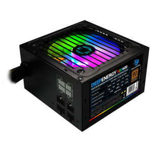 CoolBox DeepEnergy RGB600 600W 20+4 pin ATX Negro - Fuente Alimentacion