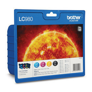 Brother LC-980VALBP cartucho de tinta 4 pieza(s) Original Negro, Cian, Magenta, Amarillo