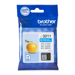 Brother LC-3211C cartucho de tinta Original Rendimiento estándar Cian