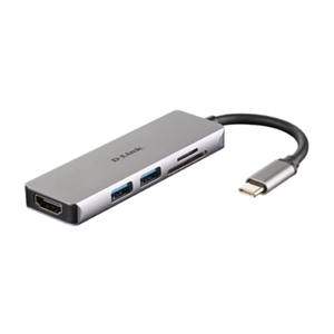 D-Link DUB-M530 USB Tipo C 3.2 Gen 1 (3.1 Gen 1) Aluminio Negro - Hub USB