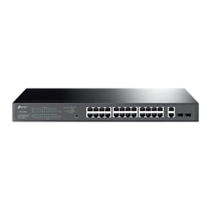 TP-LINK TL-SG1428PE switch Gestionado Gigabit Ethernet (10/100/1000) Negro 1U Energía sobre Ethernet (PoE)